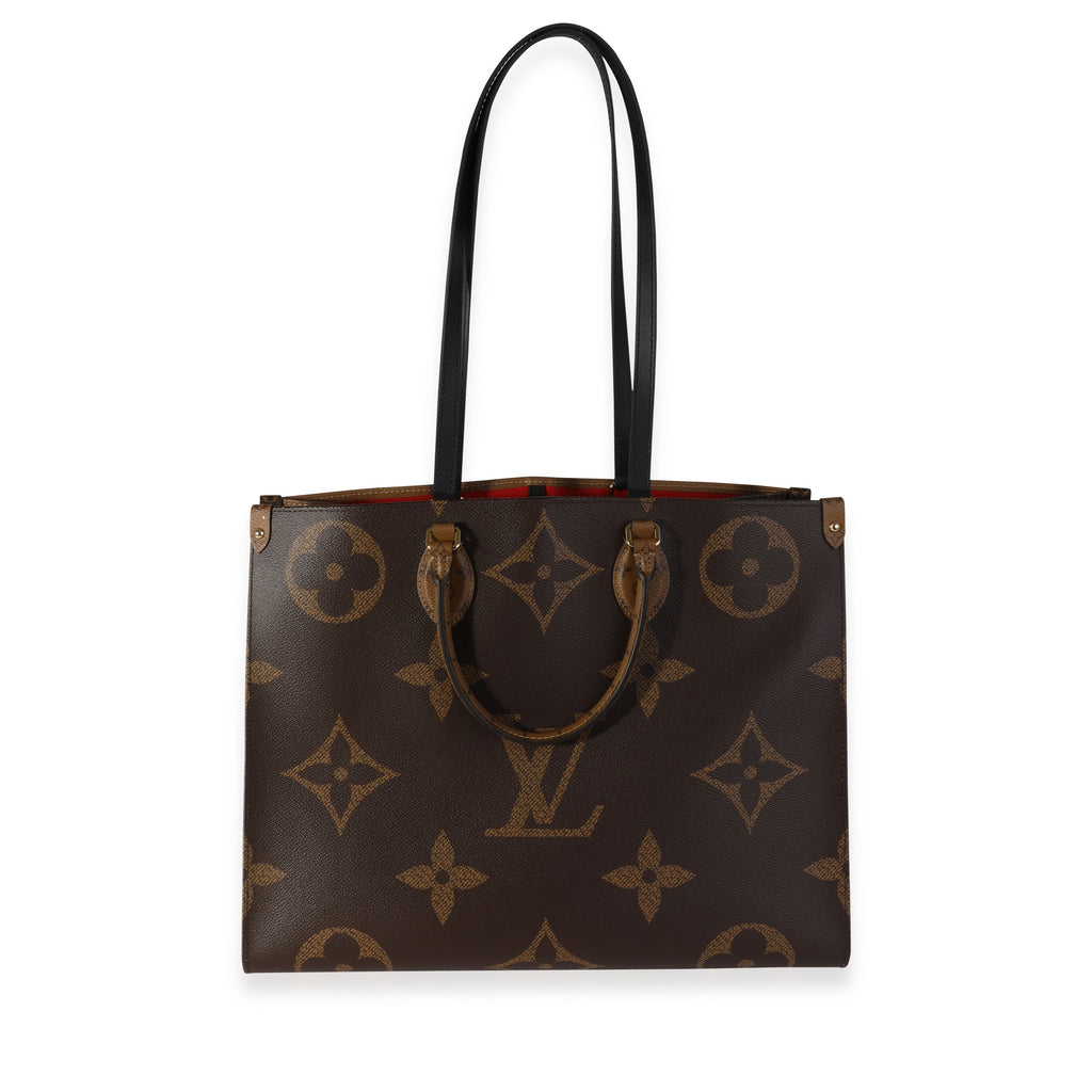 Louis Vuitton Louis Vuitton Brown Monogram & Monogram Reverse Canvas Onthego GM