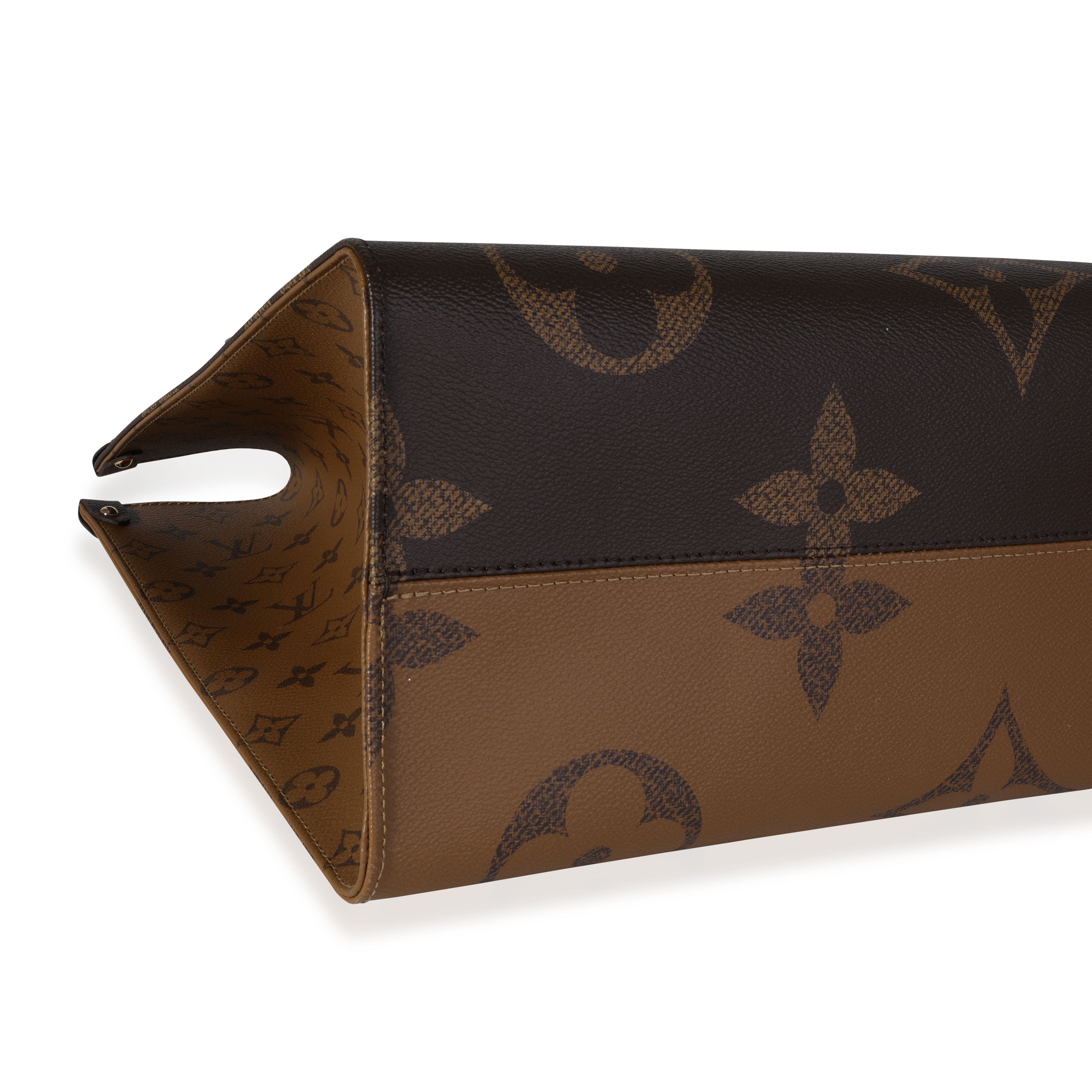 Louis Vuitton Louis Vuitton Brown Monogram & Monogram Reverse Canvas Onthego GM