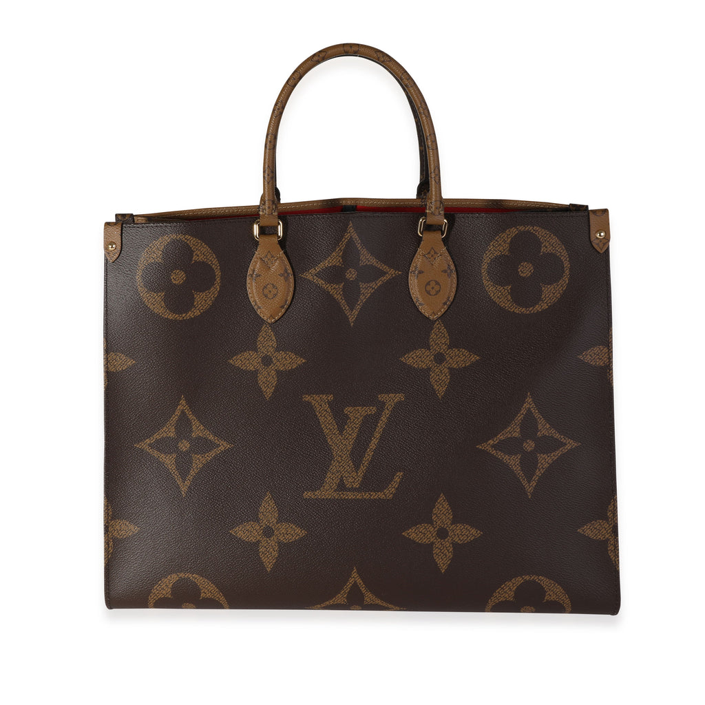 Louis Vuitton Louis Vuitton Brown Monogram & Monogram Reverse Canvas Onthego GM