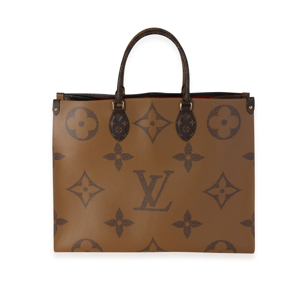 Louis Vuitton Louis Vuitton Brown Monogram & Monogram Reverse Canvas Onthego GM