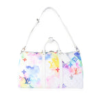 Louis Vuitton Louis Vuitton White Monogram Watercolor Keepall Bandoulière 50