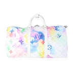 Louis Vuitton Louis Vuitton White Monogram Watercolor Keepall Bandoulière 50