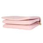 Louis Vuitton Louis Vuitton Pink Monogram-Embossed Puffy Lambskin Leather Pochette Coussin