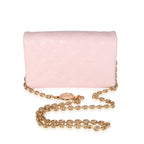 Louis Vuitton Louis Vuitton Pink Monogram-Embossed Puffy Lambskin Leather Pochette Coussin