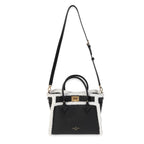 Louis Vuitton Louis Vuitton Black Grained Calfskin & White Shearling Monogram On My Side MM
