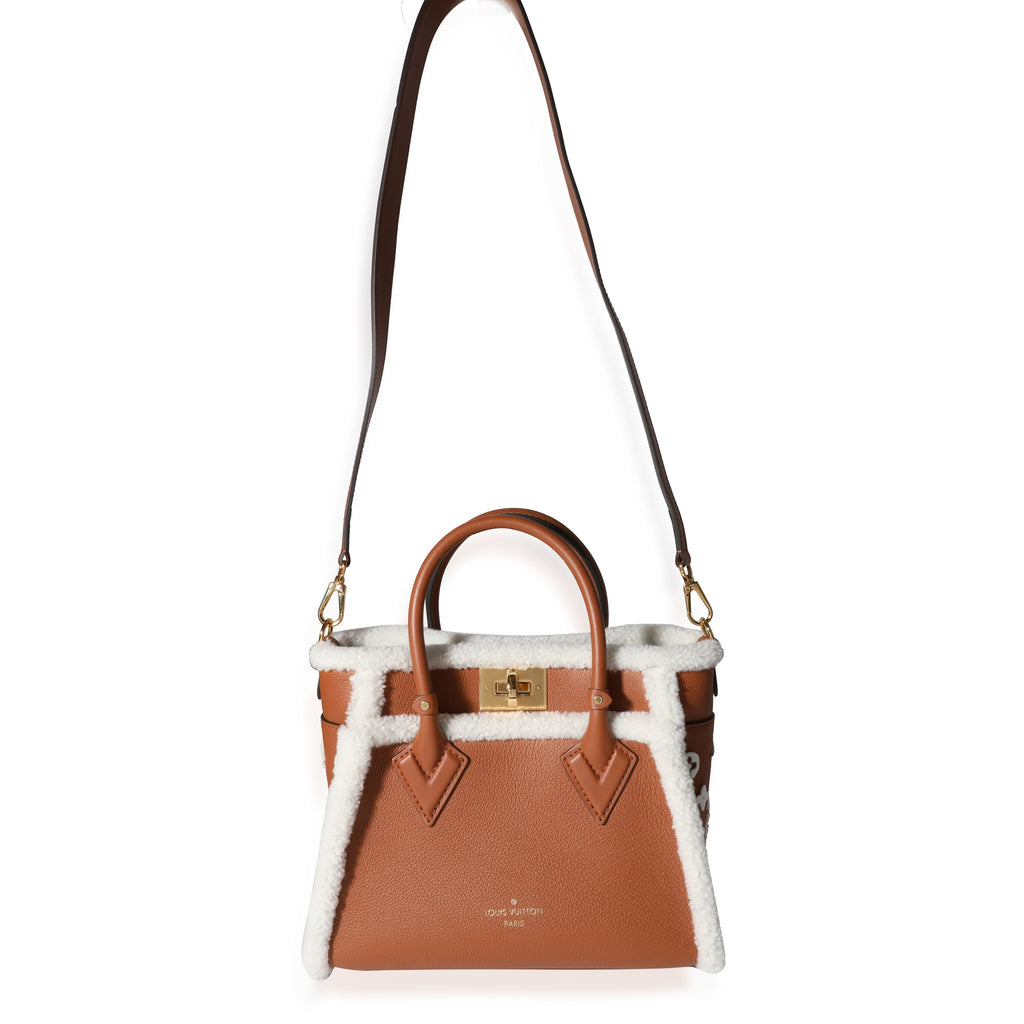 Louis Vuitton Caramel Calfskin and Shearling On My Side PM