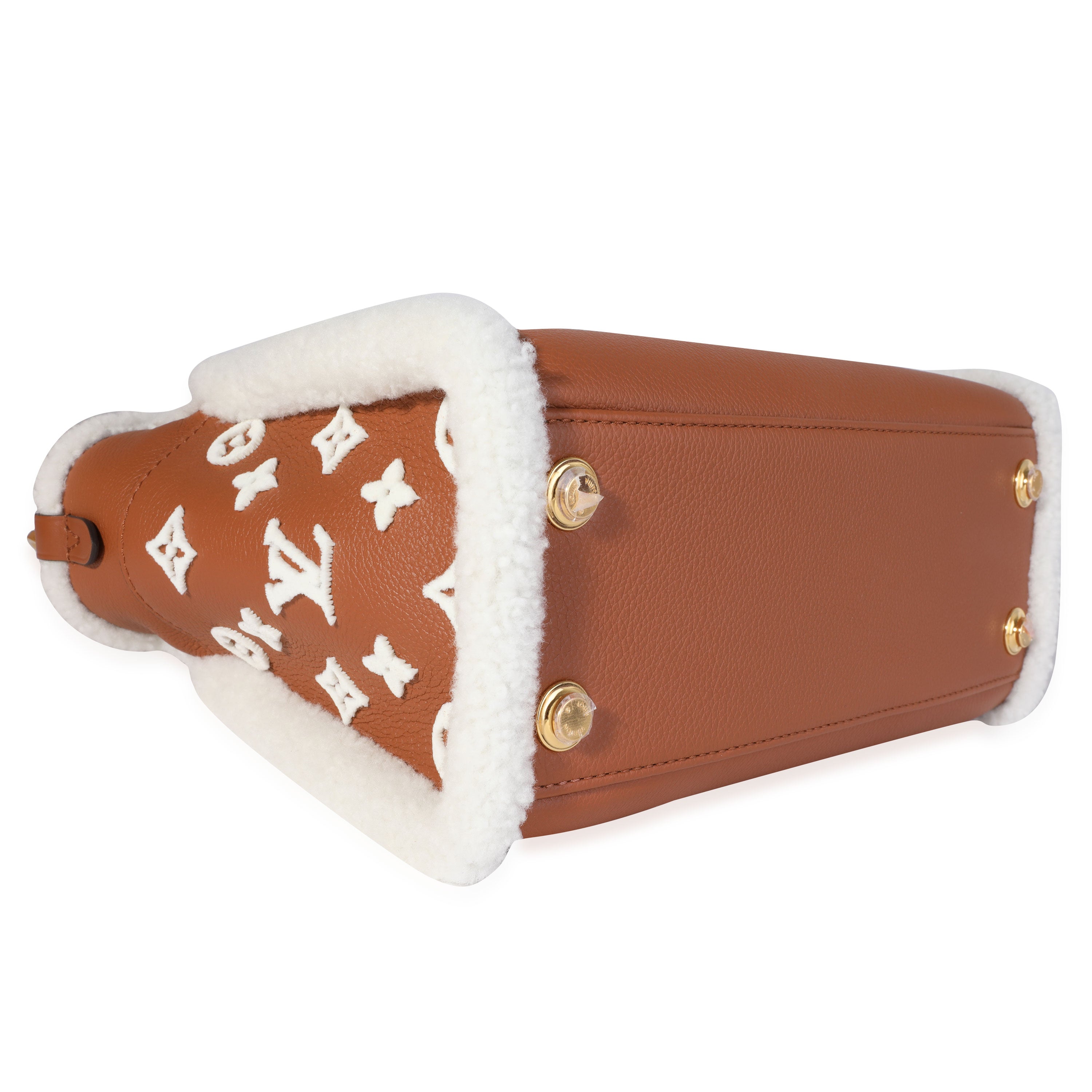 Louis Vuitton Caramel Calfskin and Shearling On My Side PM