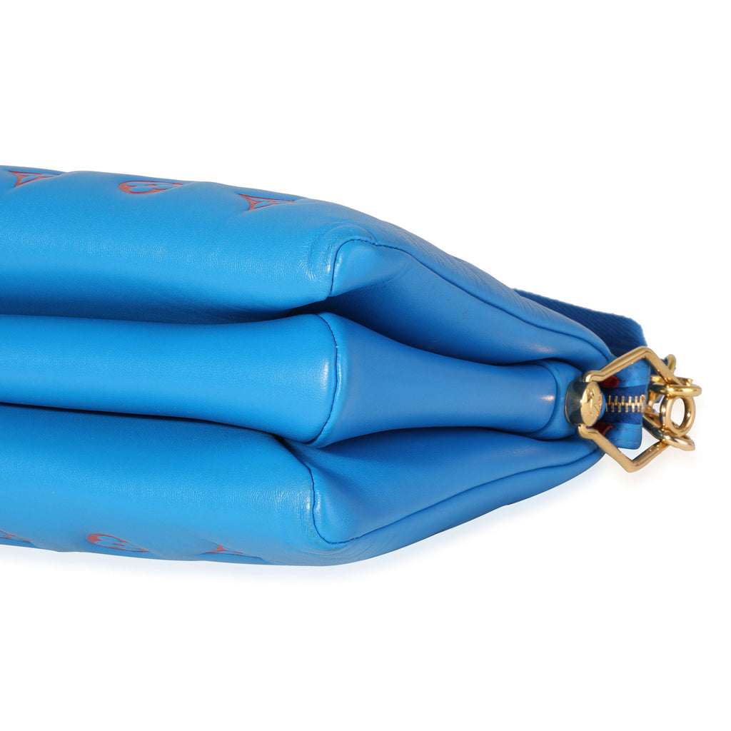 Louis Vuitton Louis Vuitton Blue & Red Embossed Lambskin Vuittamins Coussin PM