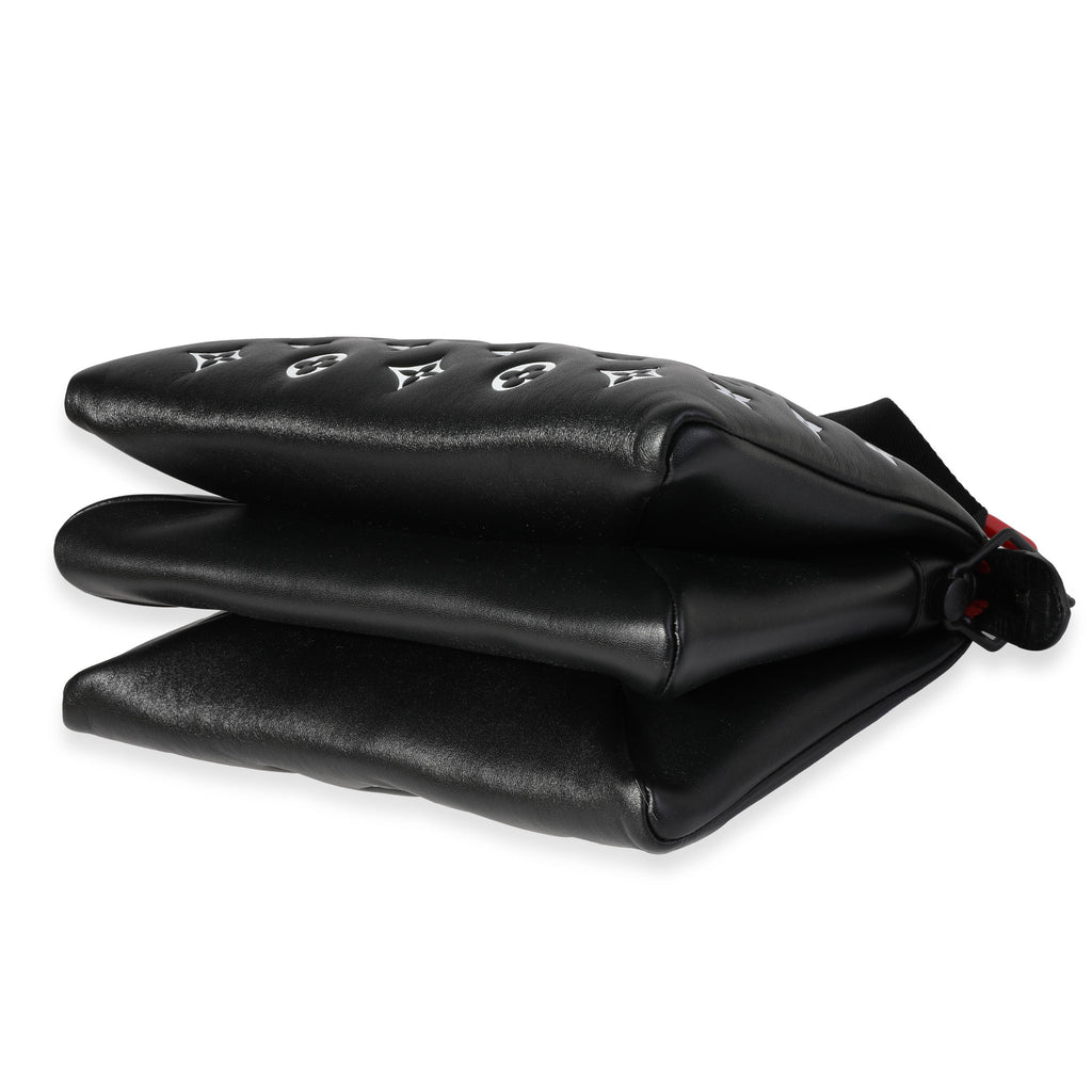 Louis Vuitton Louis Vuitton Black and White Lambskin Coussin PM