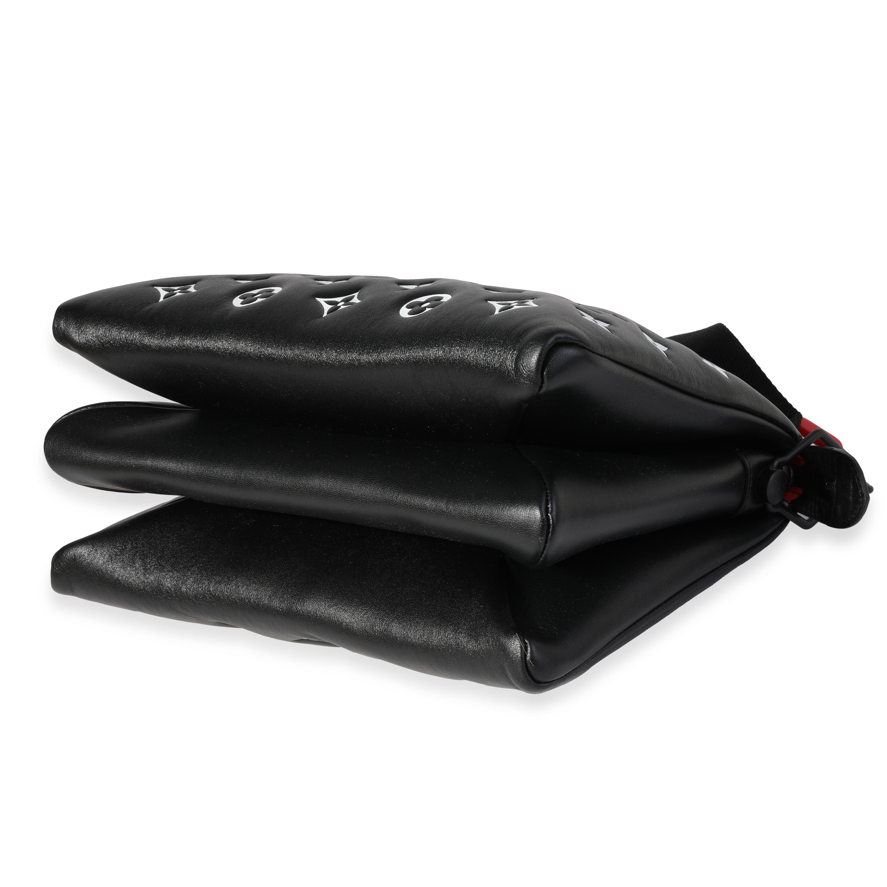 Louis Vuitton Louis Vuitton Black and White Lambskin Coussin PM