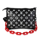 Louis Vuitton Louis Vuitton Black and White Lambskin Coussin PM