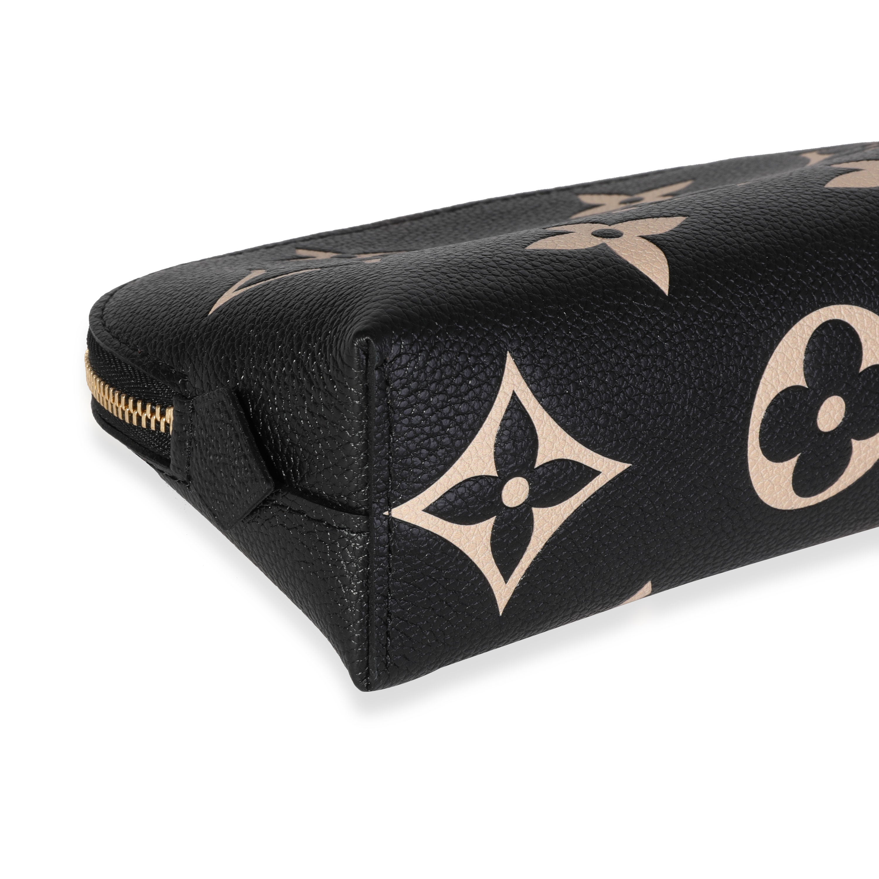 Louis Vuitton Louis Vuitton Black Monogram Empreinte Leather Cosmetic Pouch
