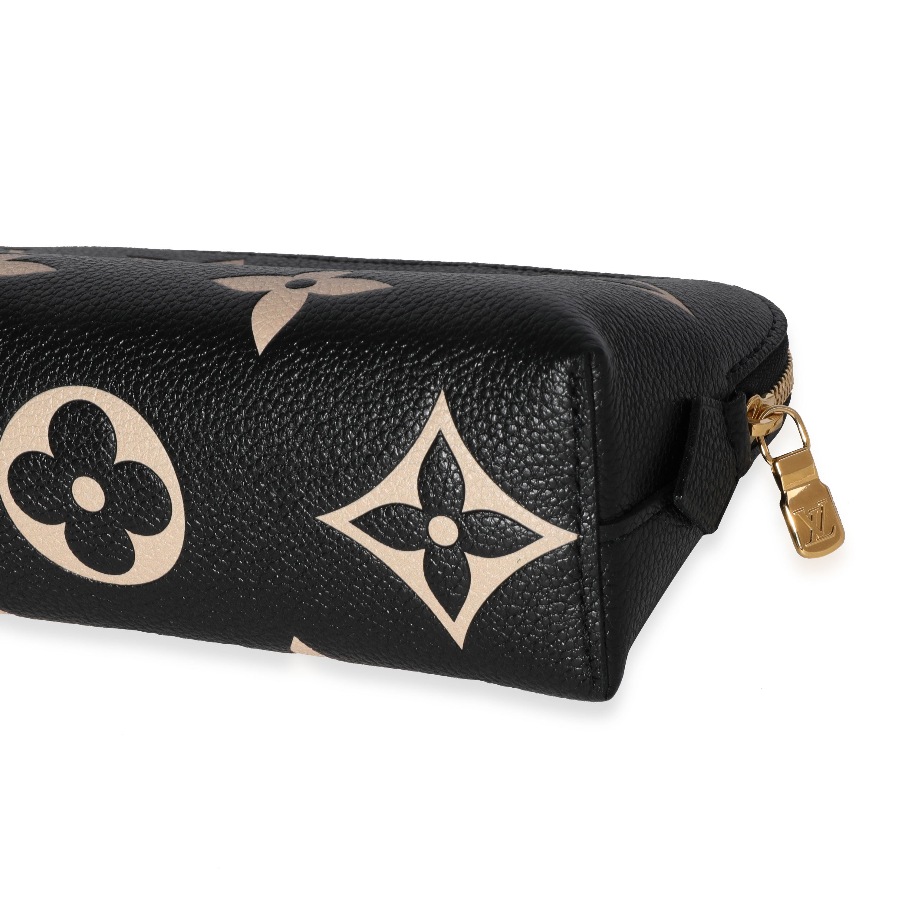 Louis Vuitton Louis Vuitton Black Monogram Empreinte Leather Cosmetic Pouch