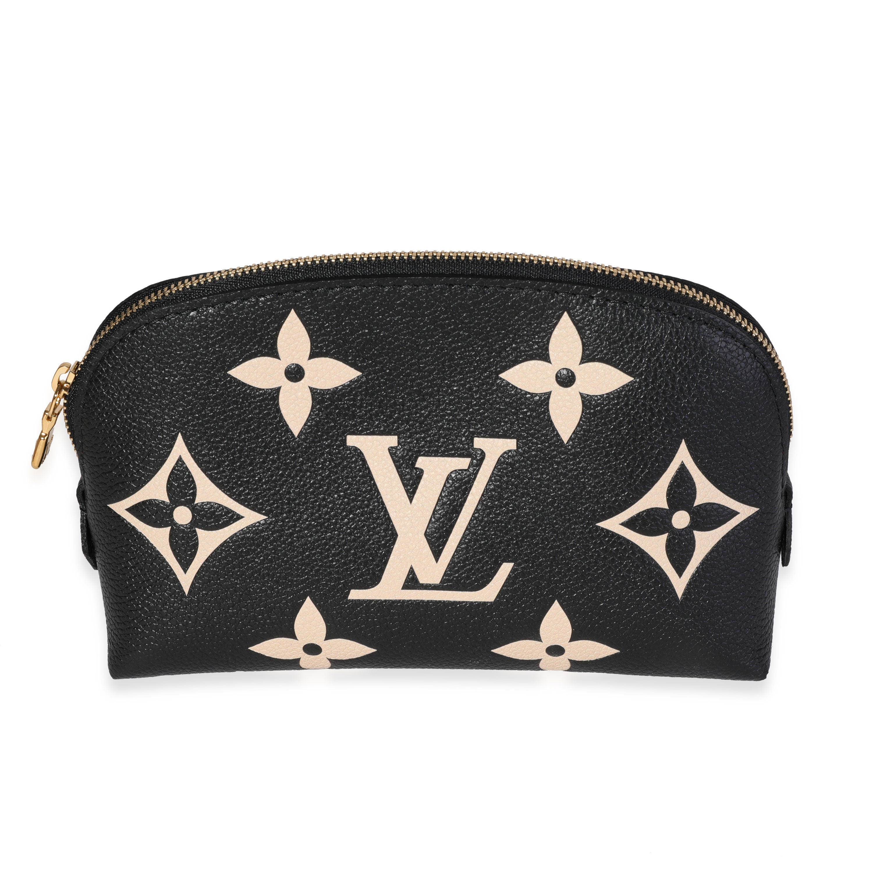 Louis Vuitton Louis Vuitton Black Monogram Empreinte Leather Cosmetic Pouch