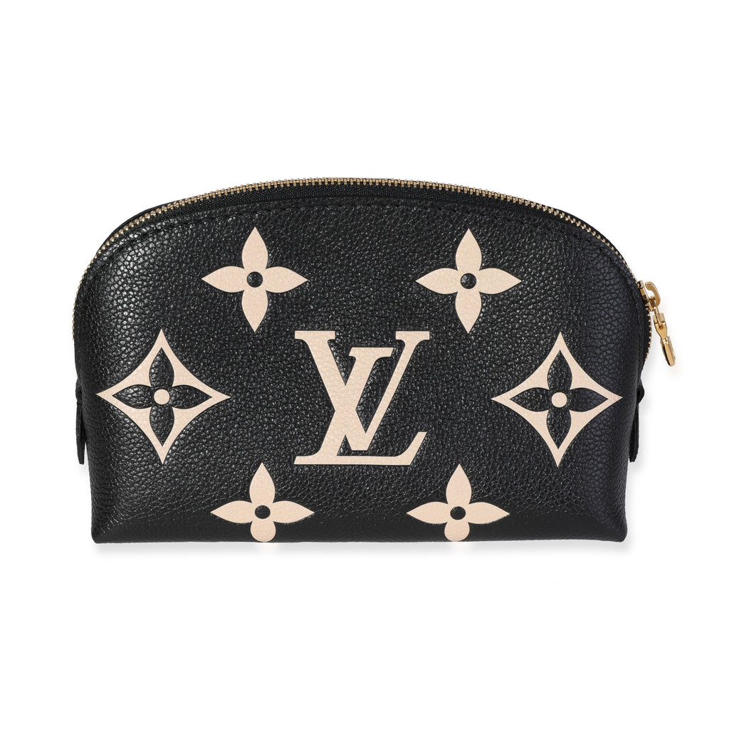 Louis Vuitton Louis Vuitton Black Monogram Empreinte Leather Cosmetic Pouch