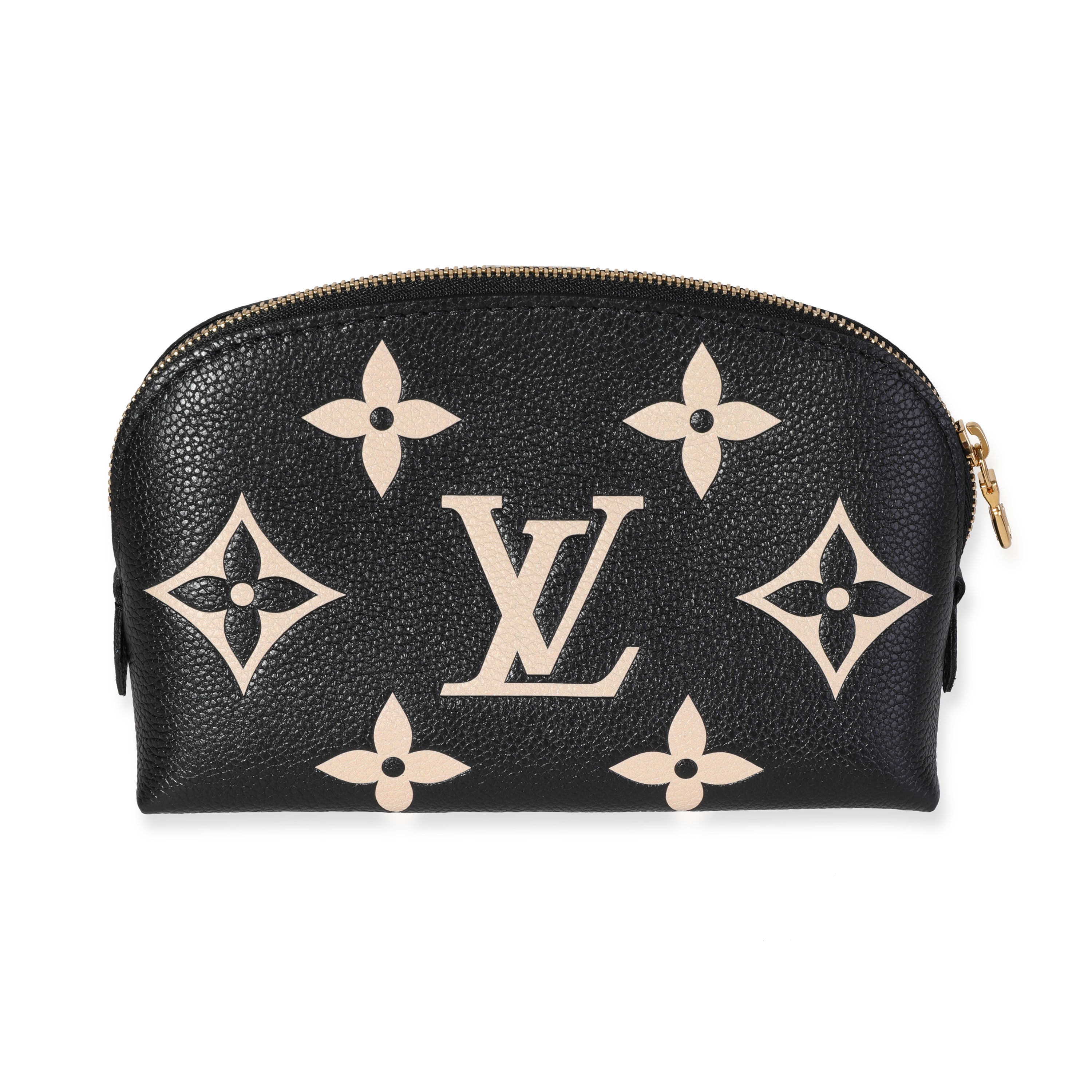Louis Vuitton Louis Vuitton Black Monogram Empreinte Leather Cosmetic Pouch