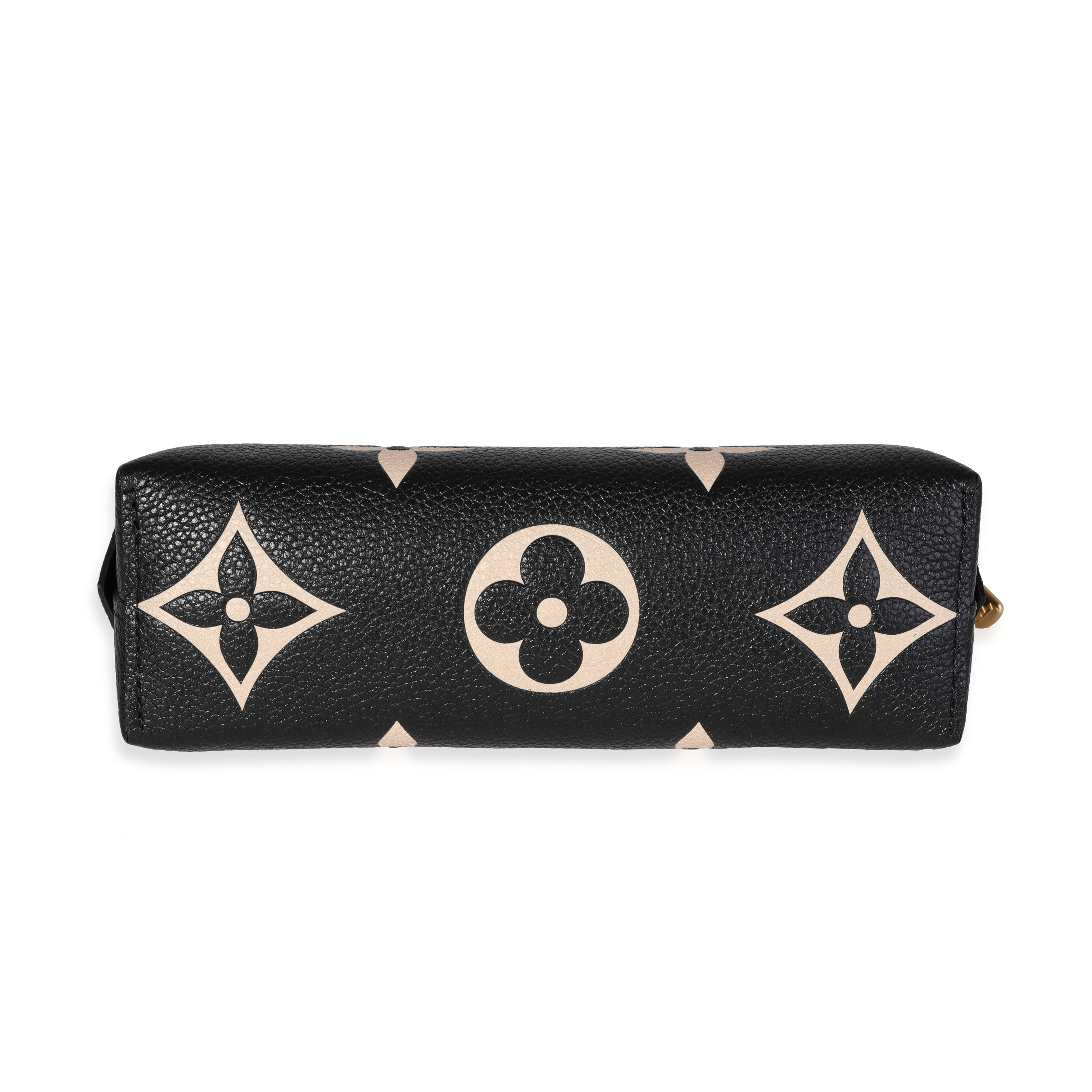 Louis Vuitton Louis Vuitton Black Monogram Empreinte Leather Cosmetic Pouch
