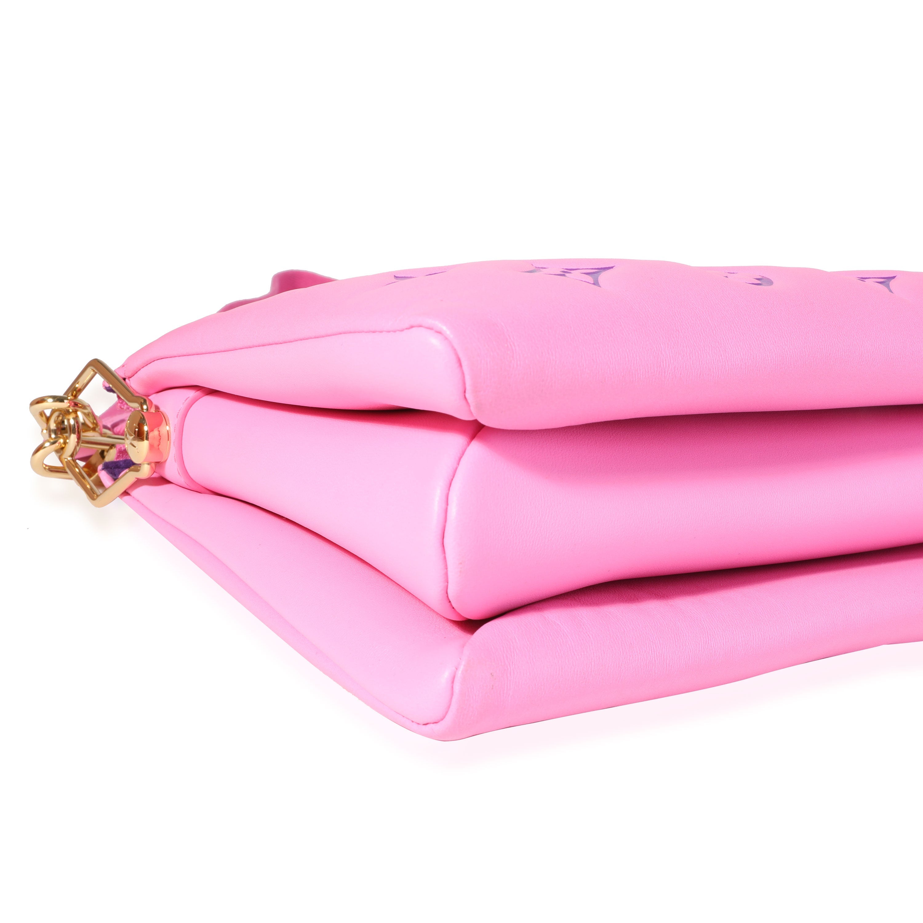 Louis Vuitton Louis Vuitton Pink & Purple Monogram Embossed Puffy Lambskin Coussin PM
