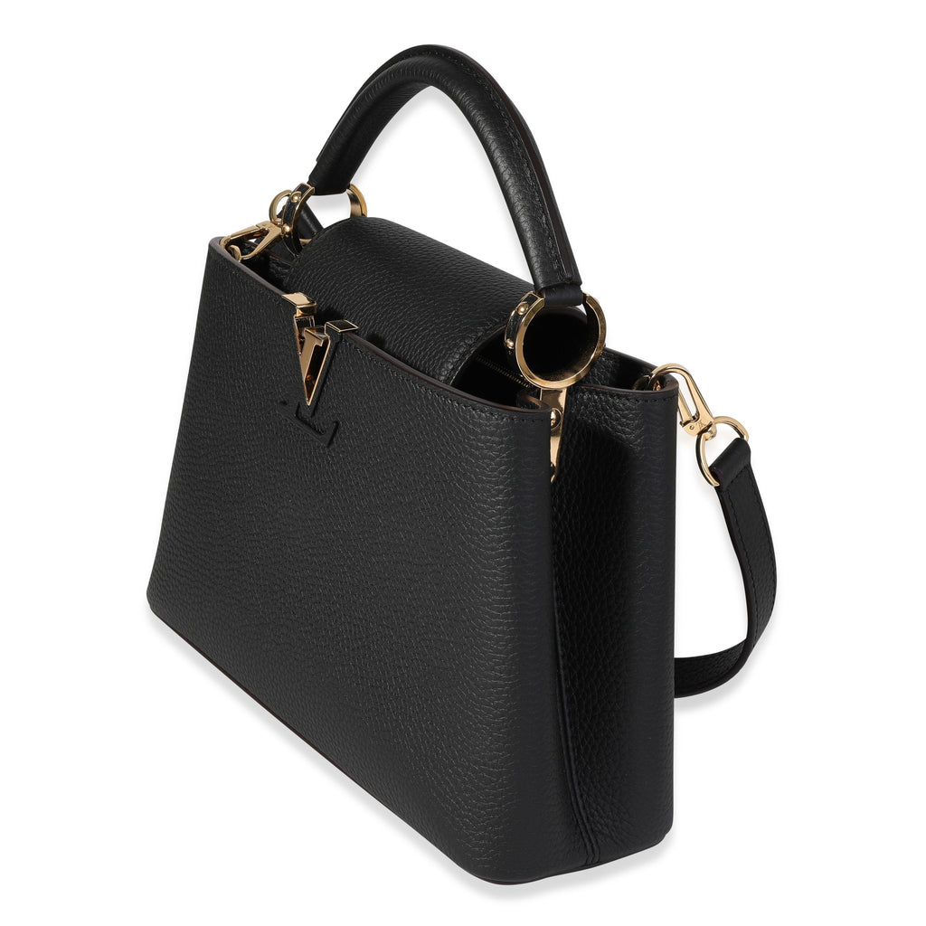 Louis Vuitton Black Taurillon Leather Capucines BB