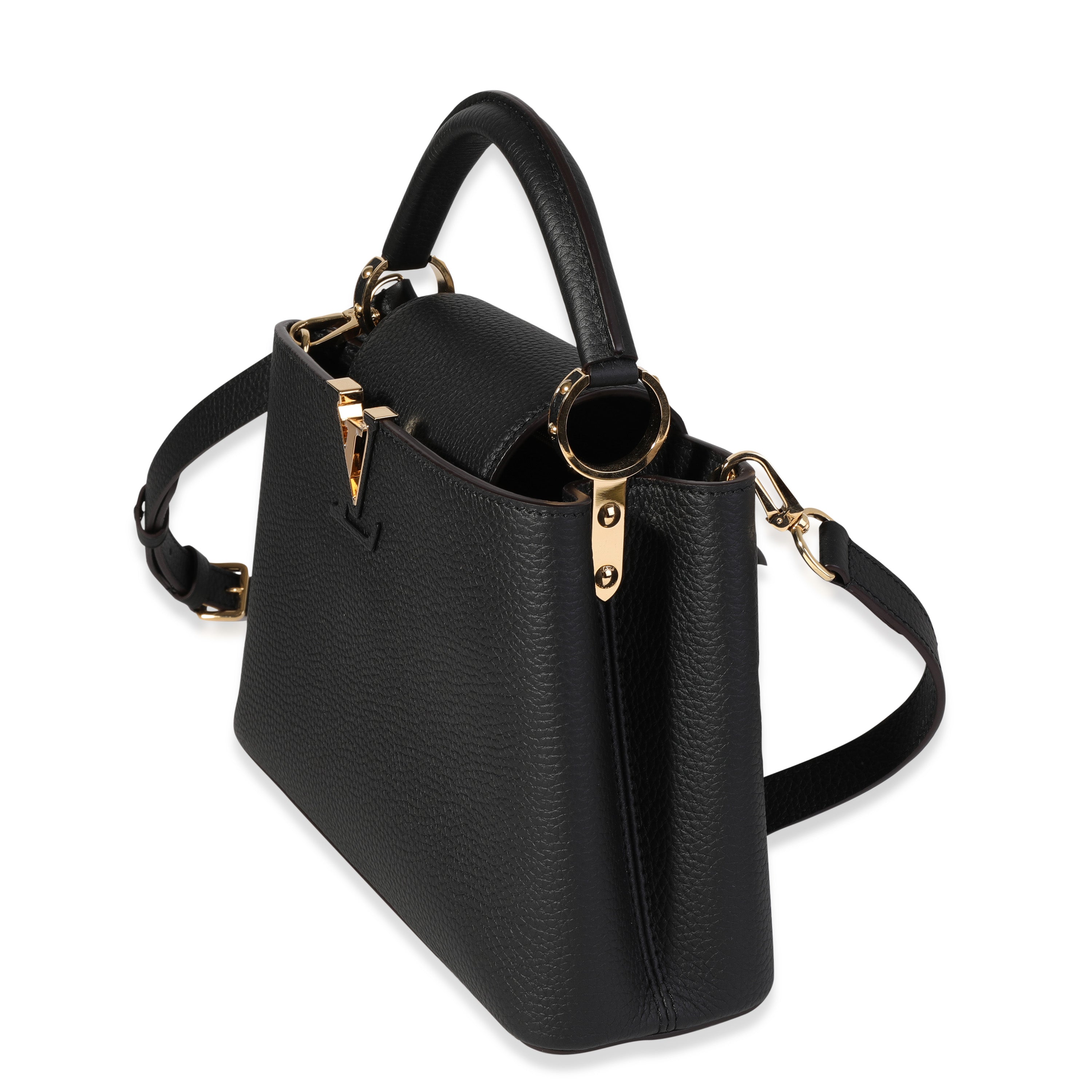 Louis Vuitton Black Taurillon Leather Capucines BB