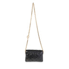 Louis Vuitton Louis Vuitton Black Monogram Embossed Lambskin Pochette Coussin