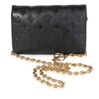 Louis Vuitton Louis Vuitton Black Monogram Embossed Lambskin Pochette Coussin
