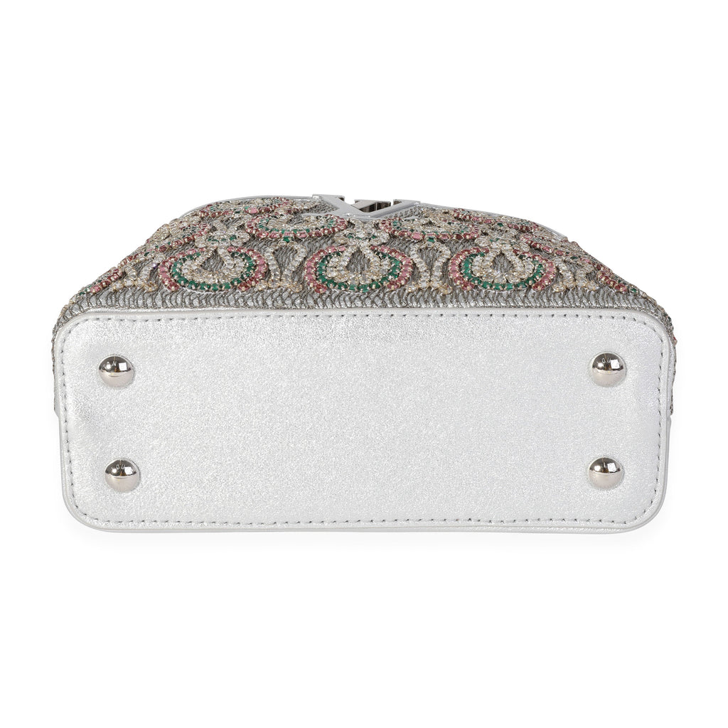 Louis Vuitton Louis Vuitton Silver Metallic Broderies Capucines Mini