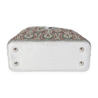 Louis Vuitton Louis Vuitton Silver Metallic Broderies Capucines Mini