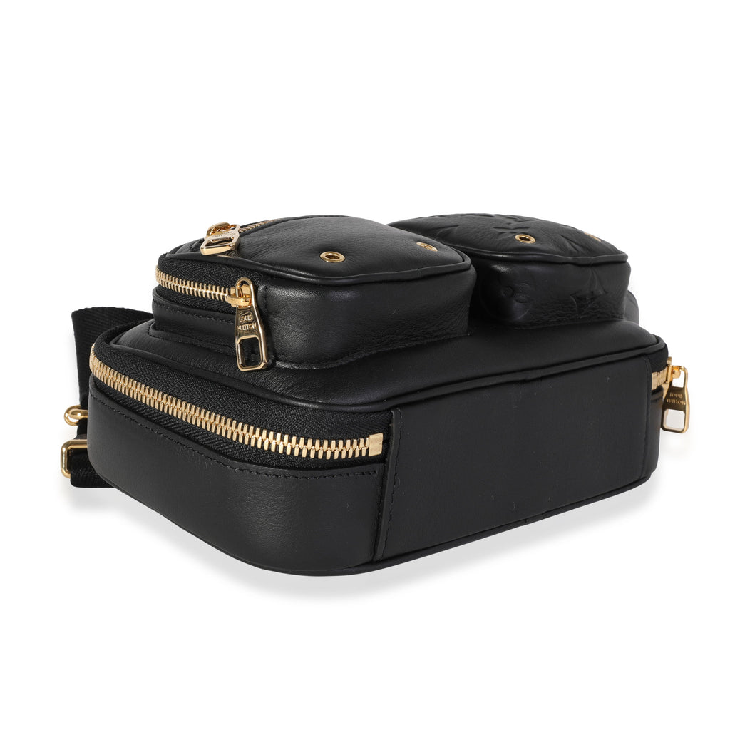 Louis Vuitton Louis Vuitton Black Calfskin Utility Crossbody
