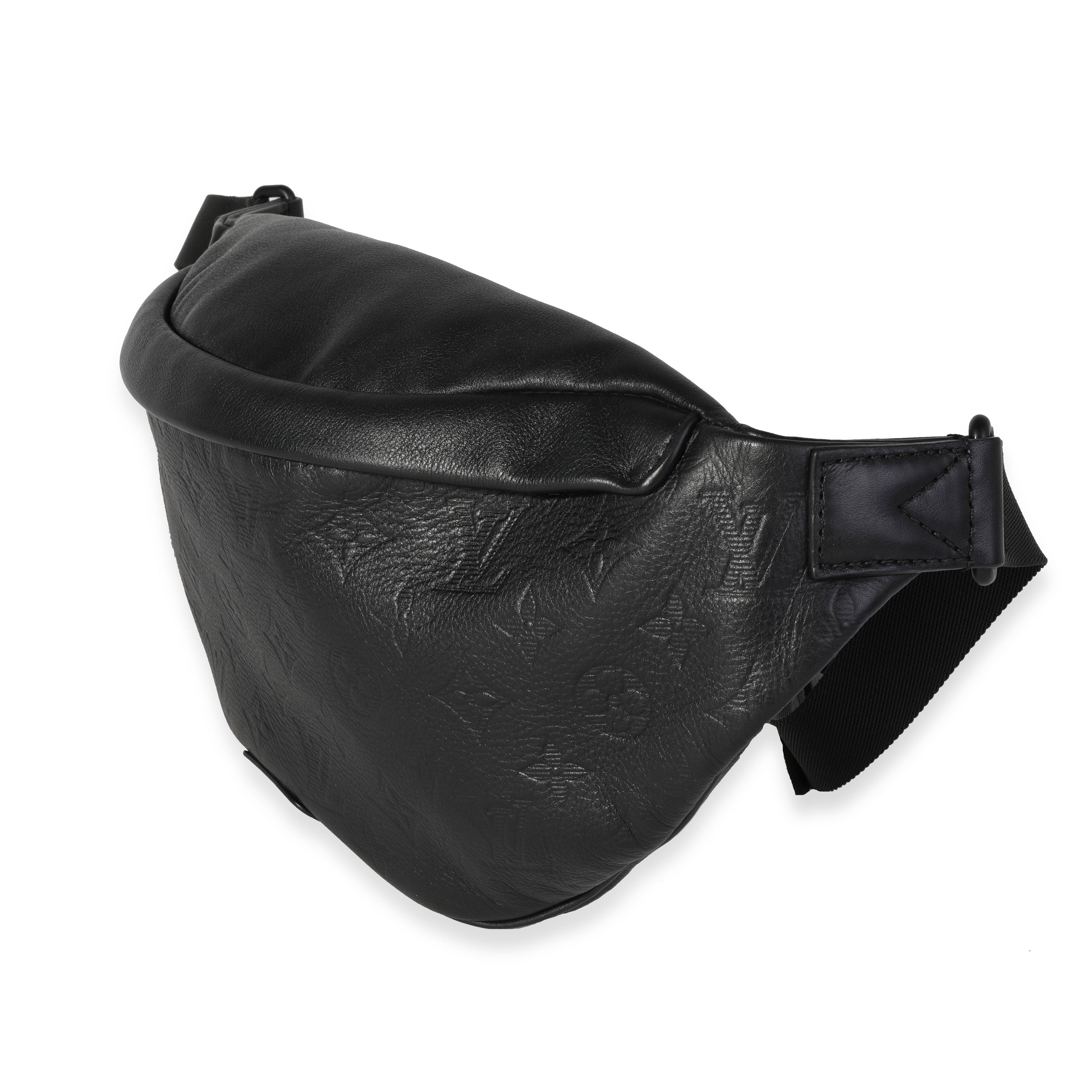 Louis Vuitton Louis Vuitton Black Embossed Monogram Shadow Discovery Bumbag