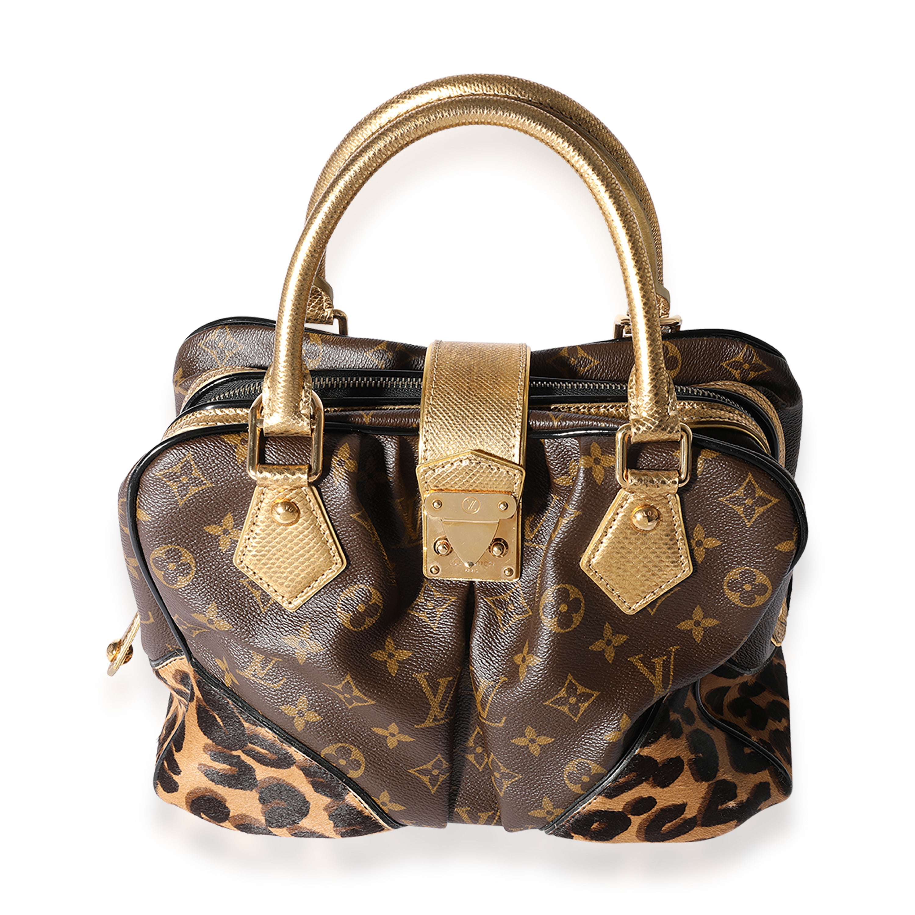 Louis Vuitton Louis Vuitton Limited Edition Monogram Canvas, Karung, & Leopard Pony Hair Adele