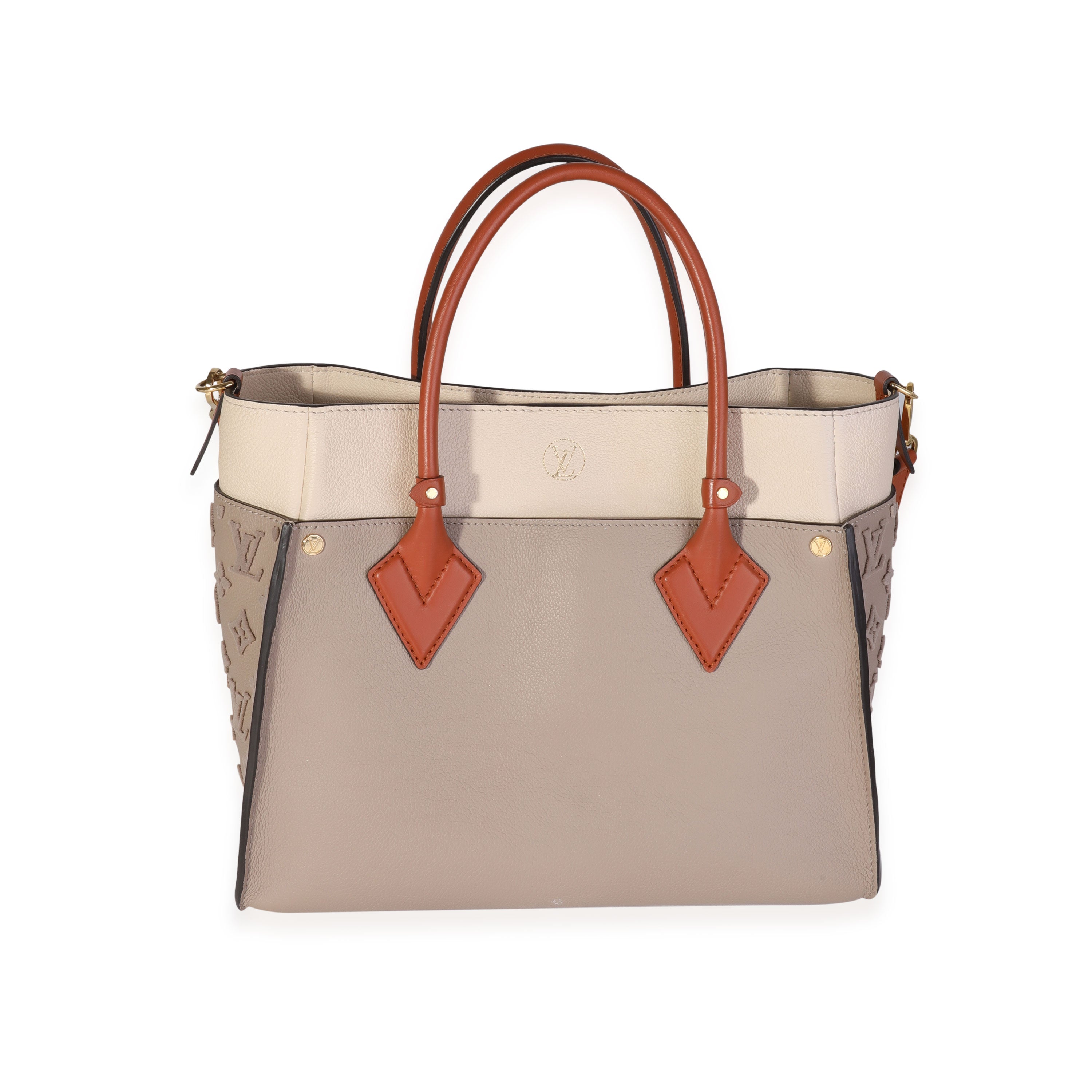 Louis Vuitton Louis Vuitton Galet Calfskin & Tufted Monogram On My Side MM Tote