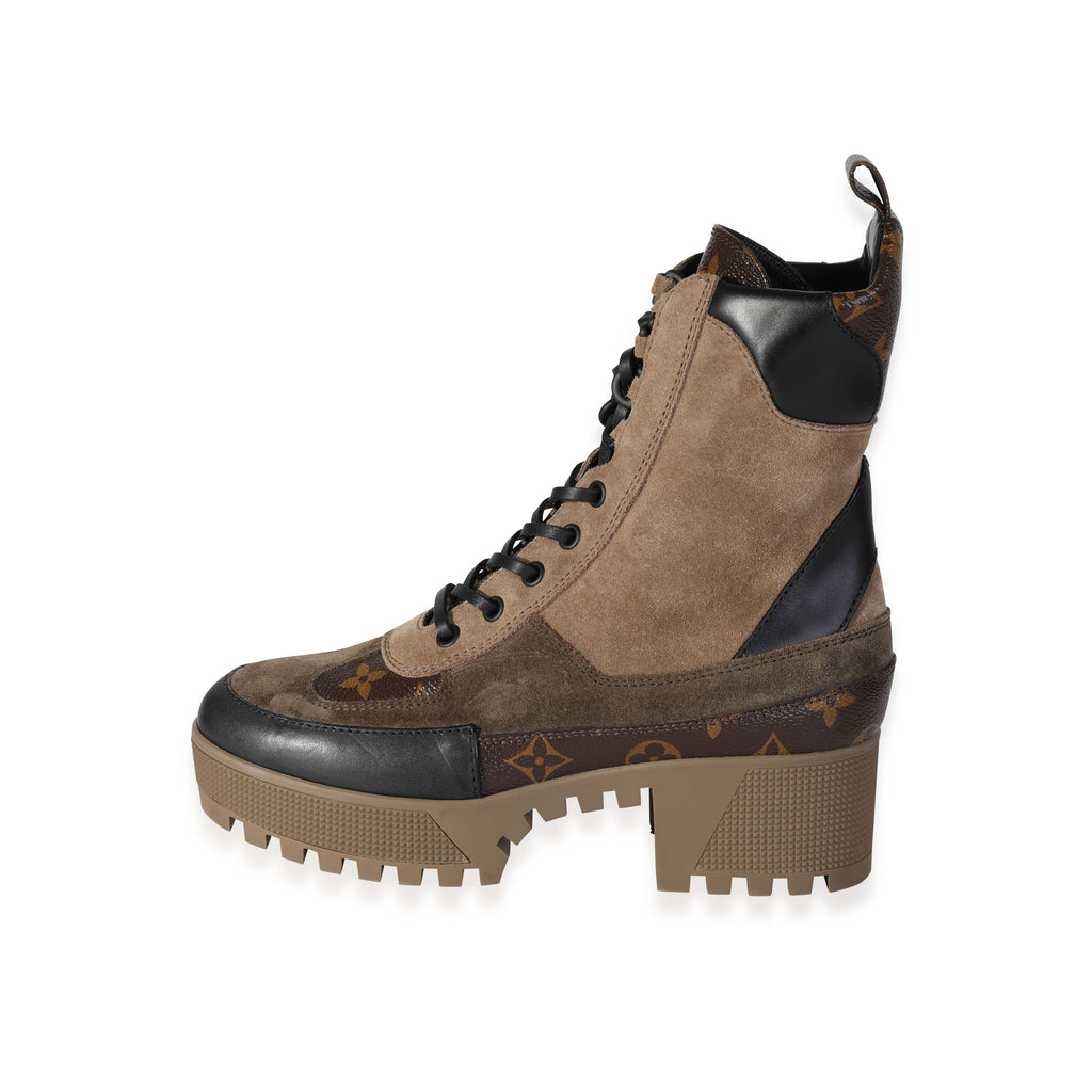 Louis Vuitton Louis Vuitton -  Louis Vuitton Wmns Laureate Platform Desert Boot Beige Monogra