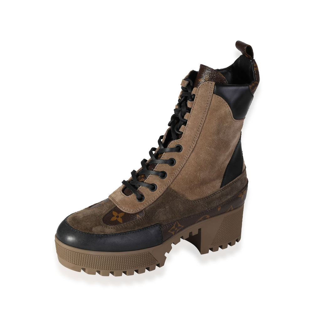 Louis Vuitton Louis Vuitton -  Louis Vuitton Wmns Laureate Platform Desert Boot Beige Monogra