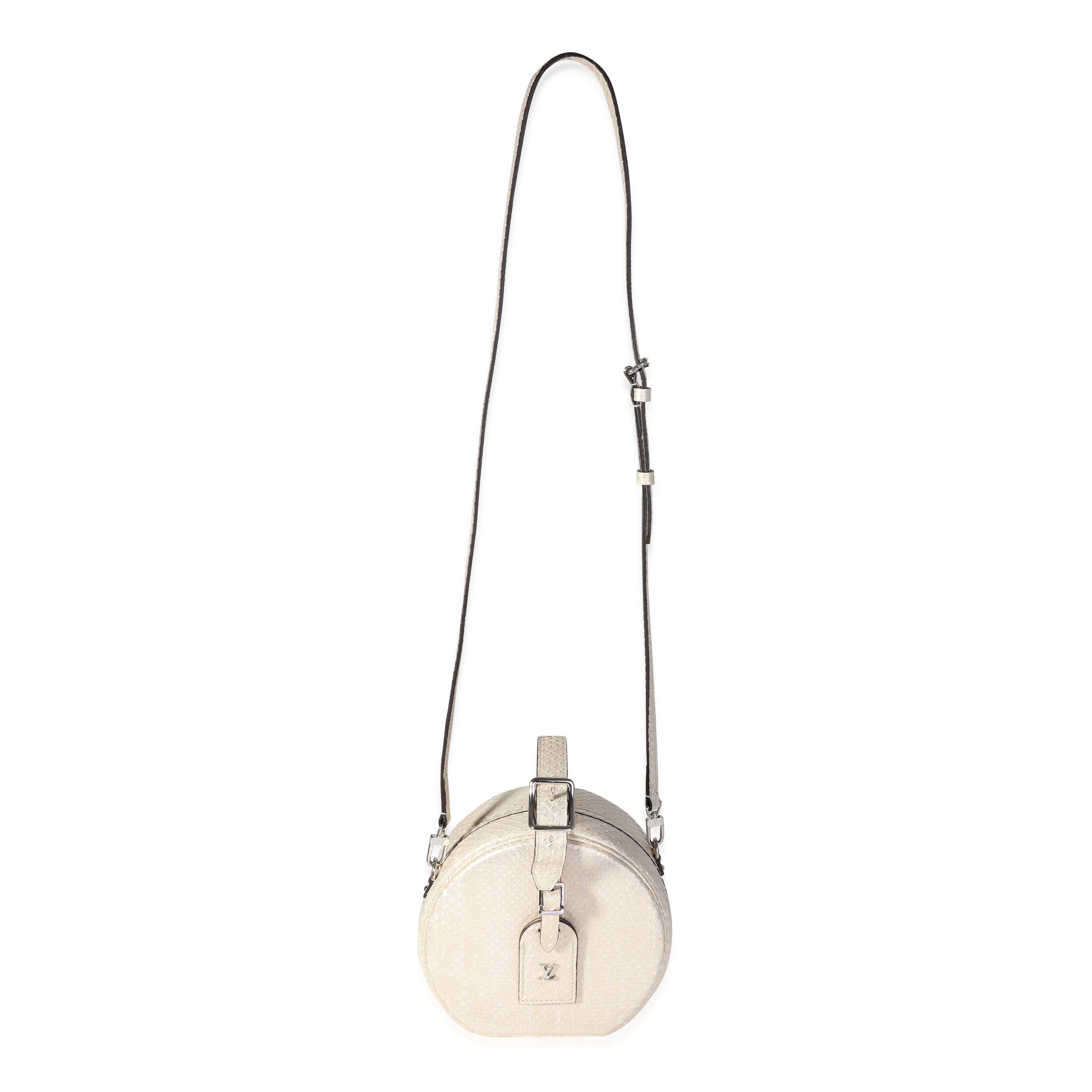 Louis Vuitton Metallic Gold Python Petite Boite Chapeau Bag