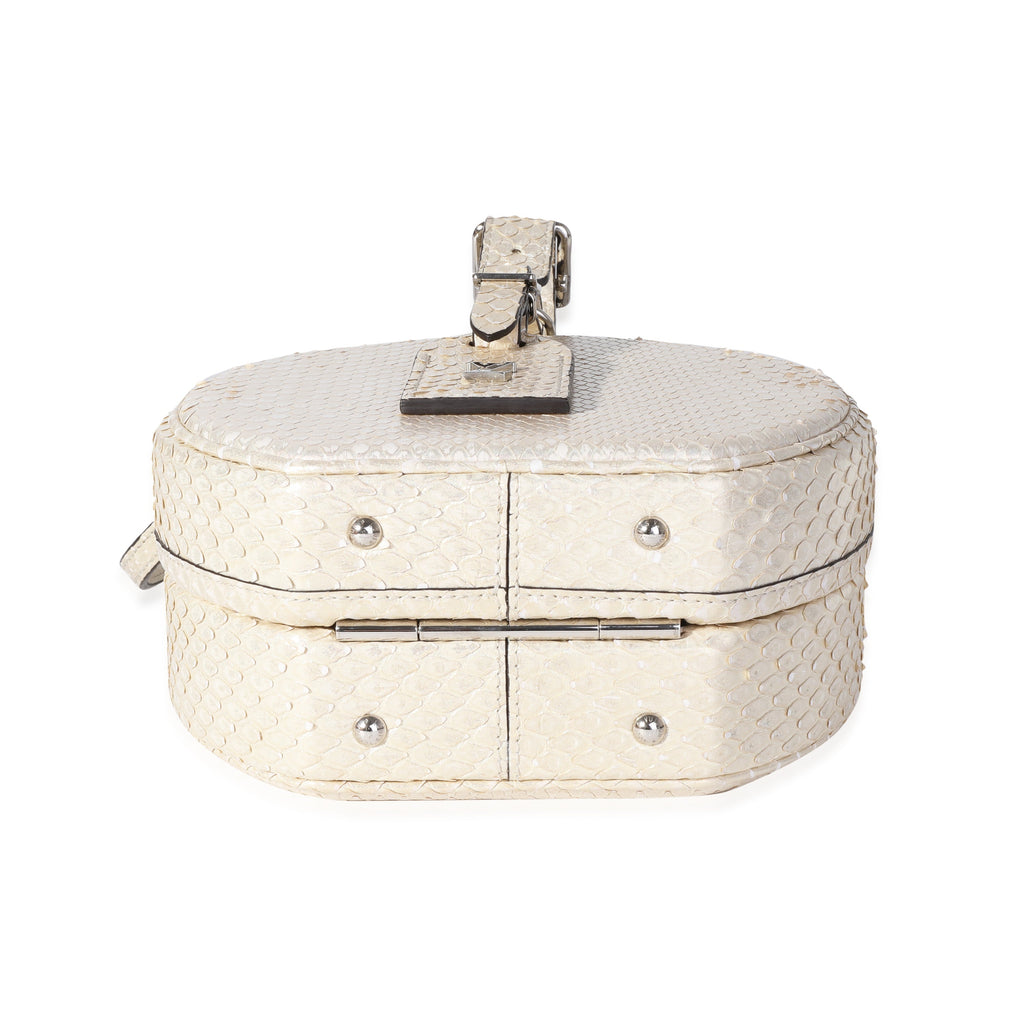 Louis Vuitton Metallic Gold Python Petite Boite Chapeau Bag