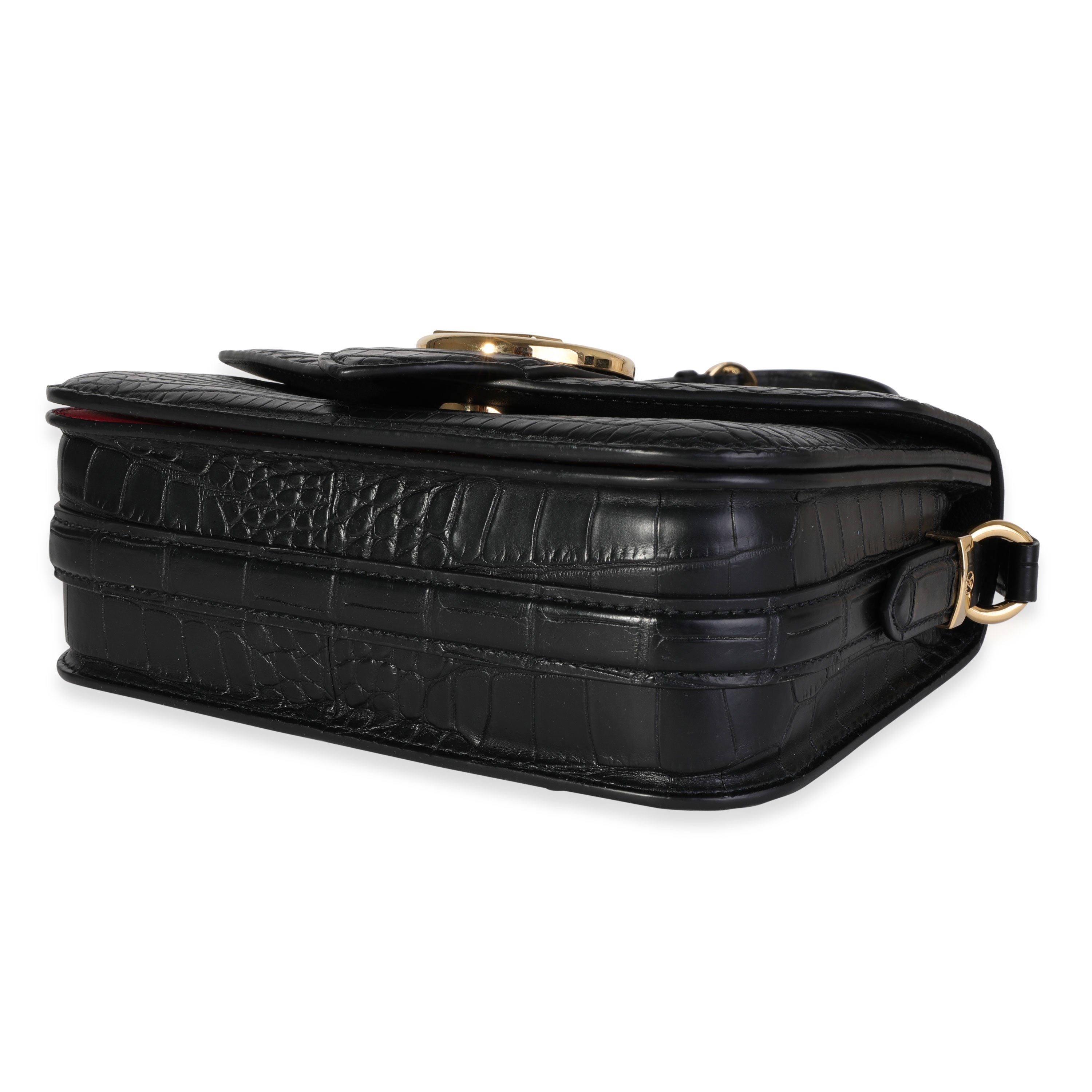 Louis Vuitton Black Matte Alligator Pont 9 Bag