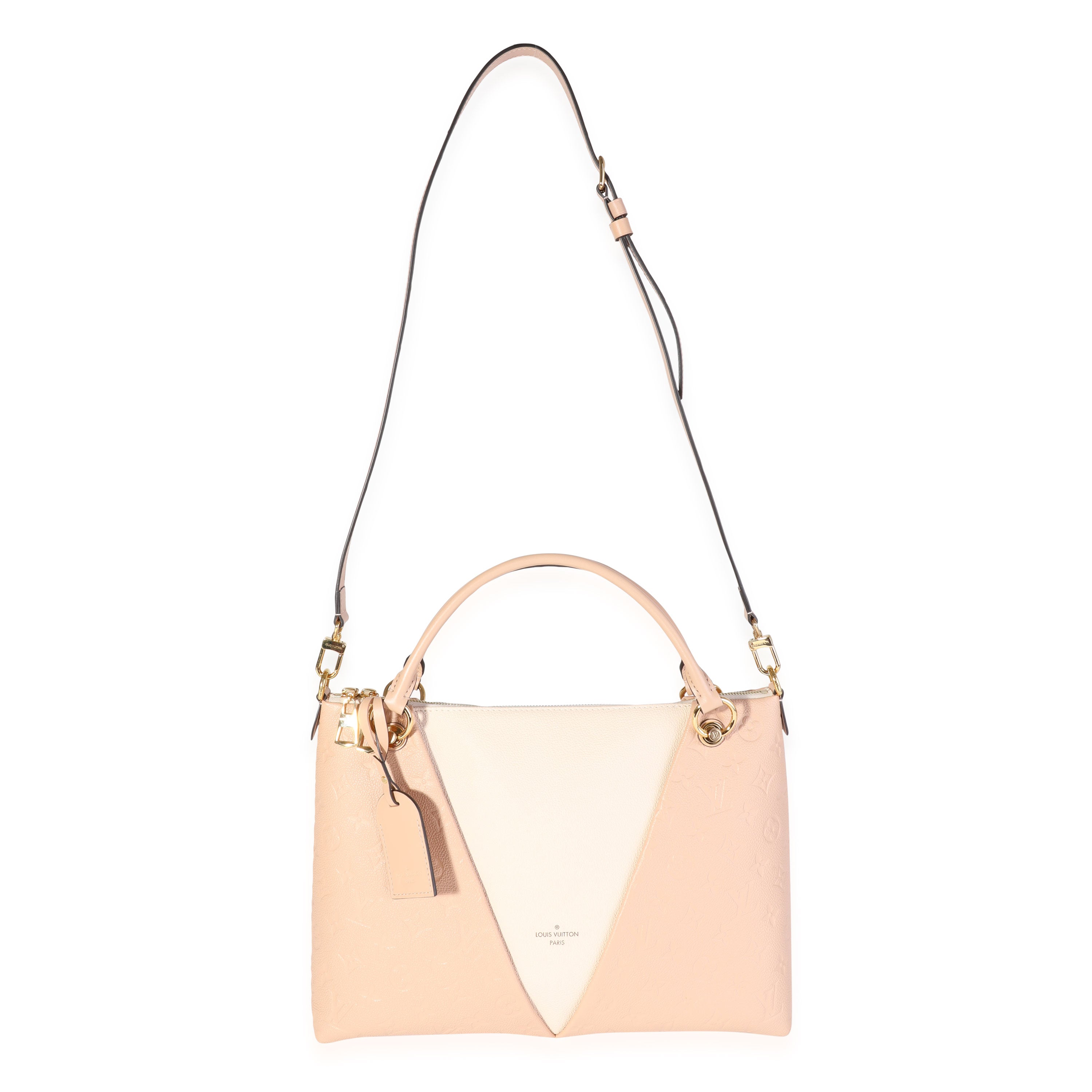 Louis Vuitton Louis Vuitton Cream & Beige Monogram Empreinte V Tote MM
