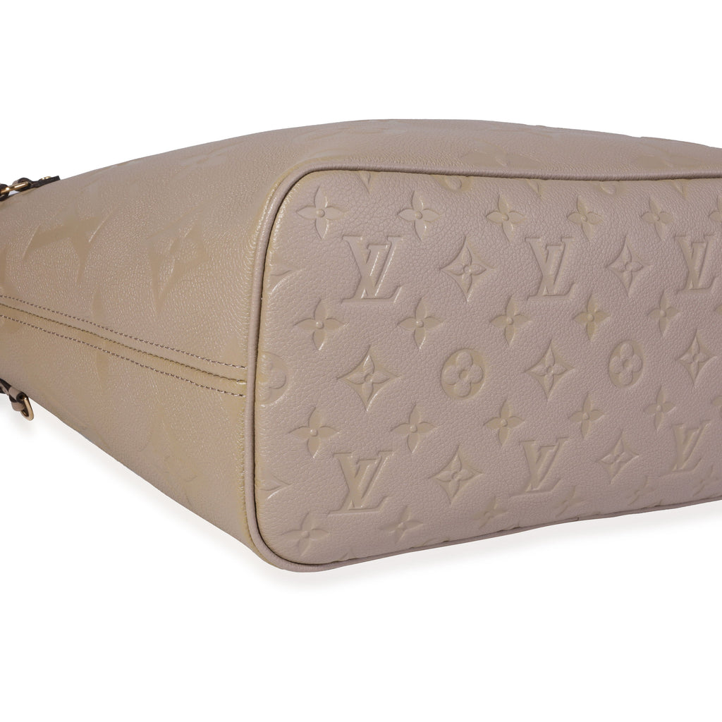 Louis Vuitton Louis Vuitton Tourterelle Monogram Empreinte Giant Neverfull MM