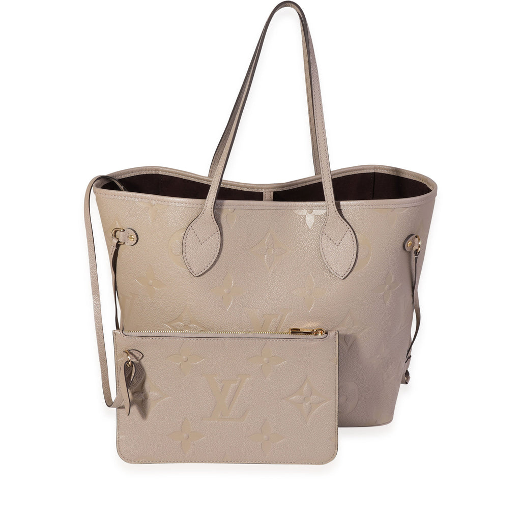 Louis Vuitton Louis Vuitton Tourterelle Monogram Empreinte Giant Neverfull MM