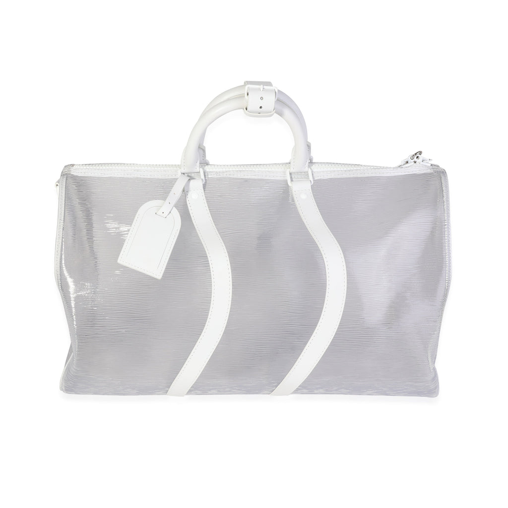 Louis Vuitton Clear Epi PVC Wavy Keepall Bandoulière 50