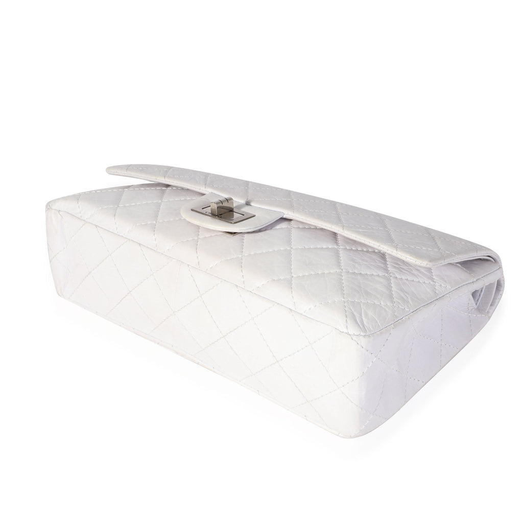 Chanel White Aged Calfskin Quilted 2.55 Reissue 227 Flap