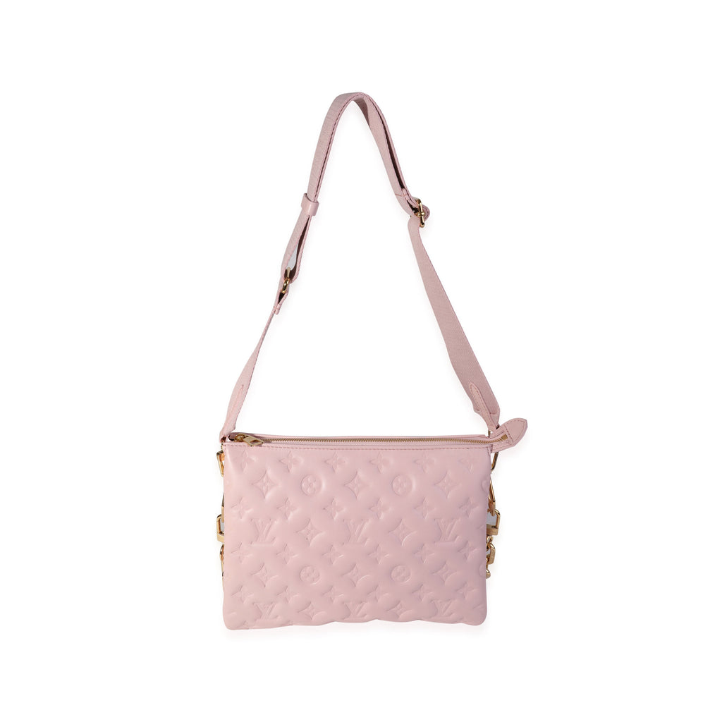 Louis Vuitton Louis Vuitton Rose Pink Monogram Embossed Lambskin Coussin PM