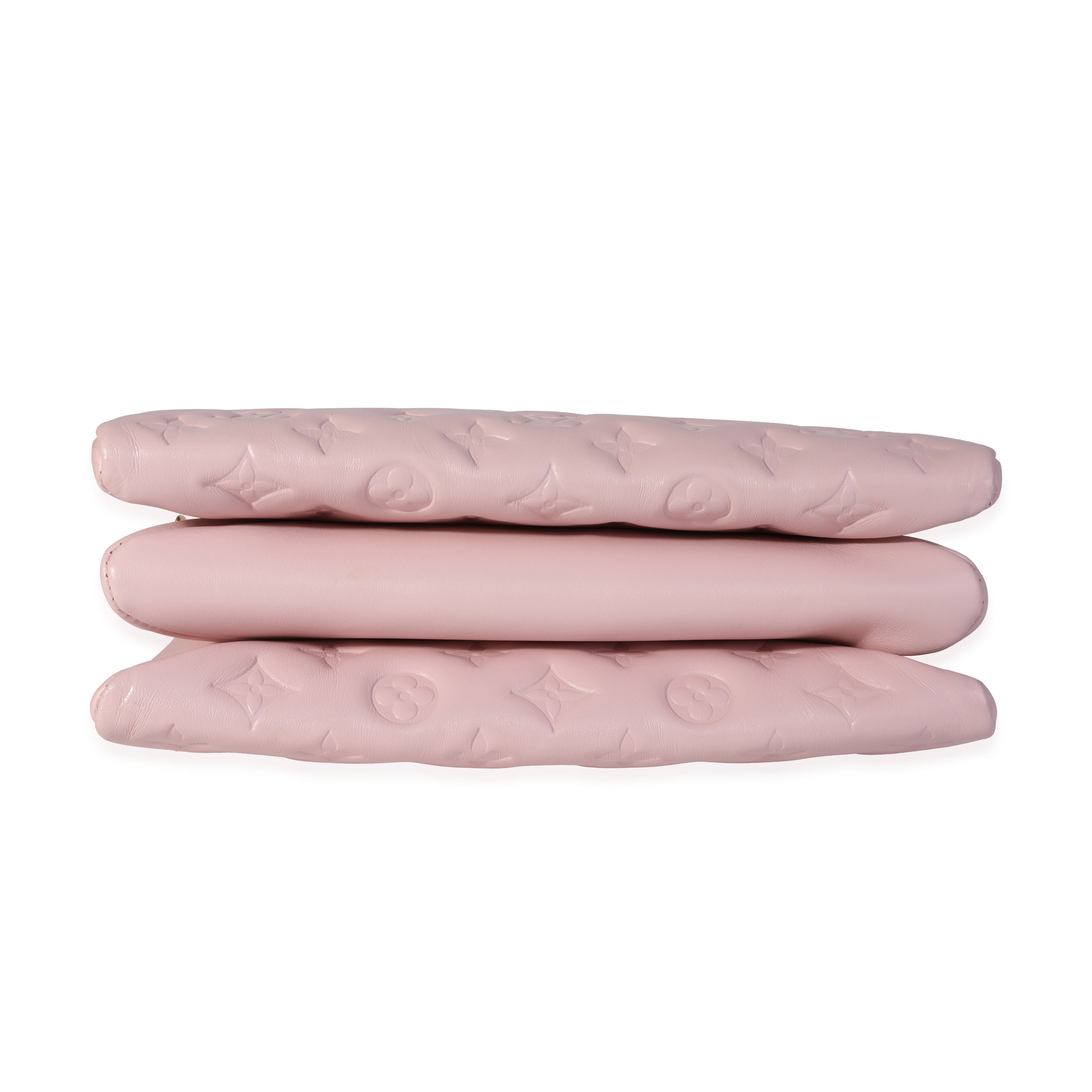 Louis Vuitton Louis Vuitton Rose Pink Monogram Embossed Lambskin Coussin PM