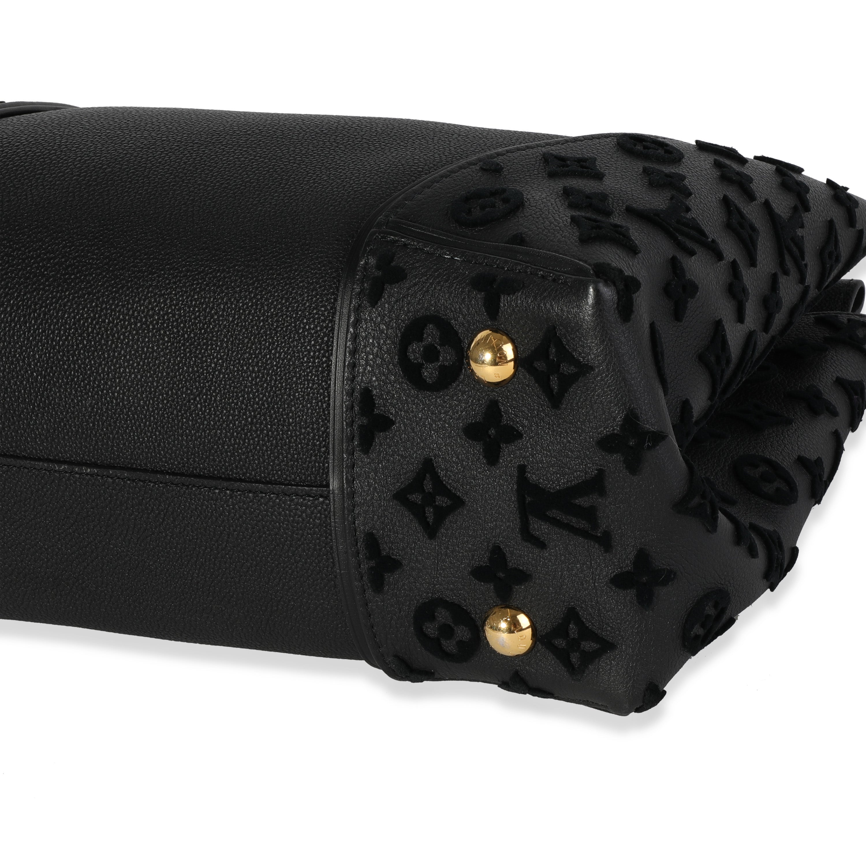 Louis Vuitton Louis Vuitton Black Veau Cachemire Calfskin W Tote
