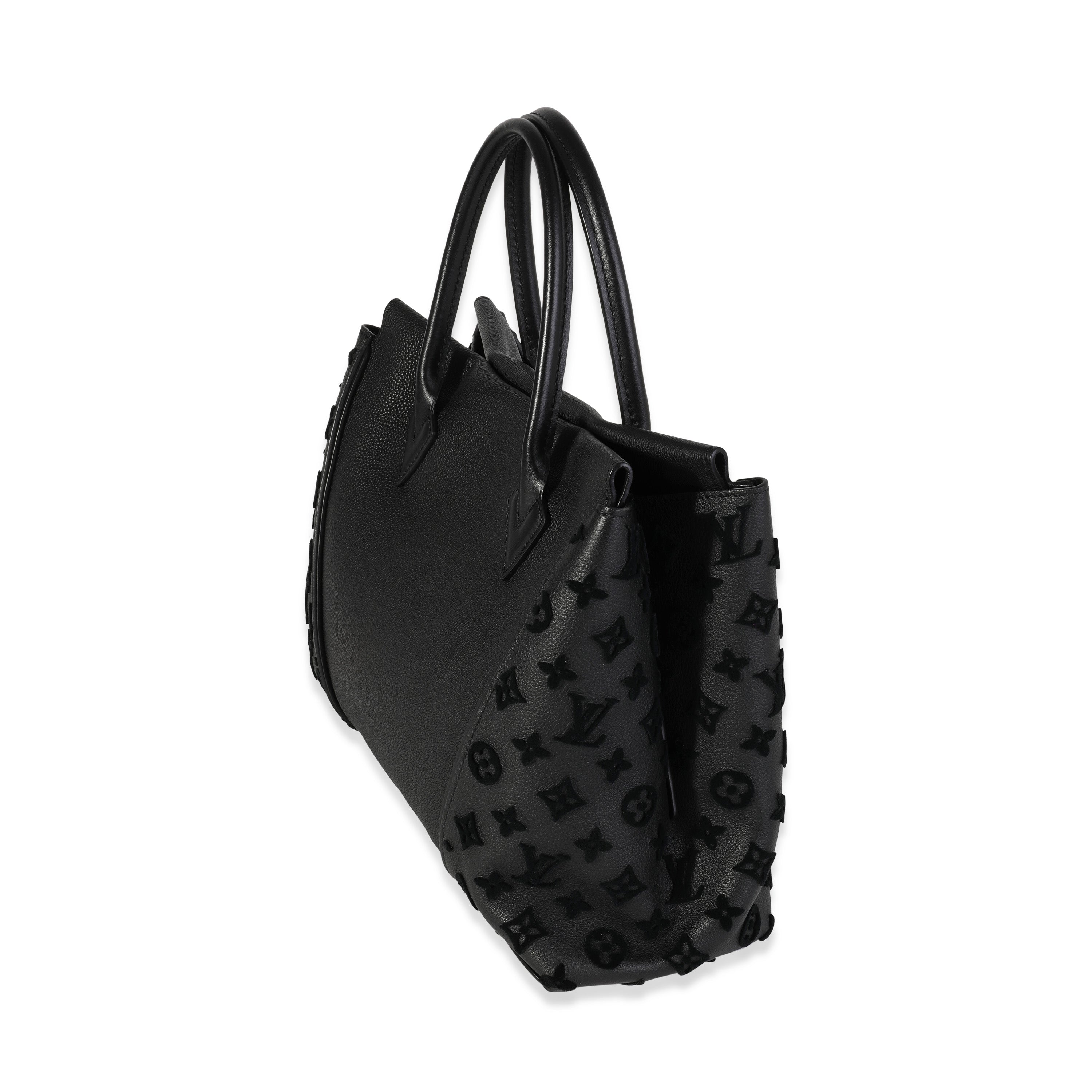 Louis Vuitton Louis Vuitton Black Veau Cachemire Calfskin W Tote