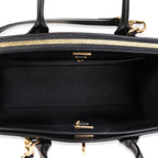 Louis Vuitton Louis Vuitton Black Calfskin & Monogram Canvas City Steamer MM Tote
