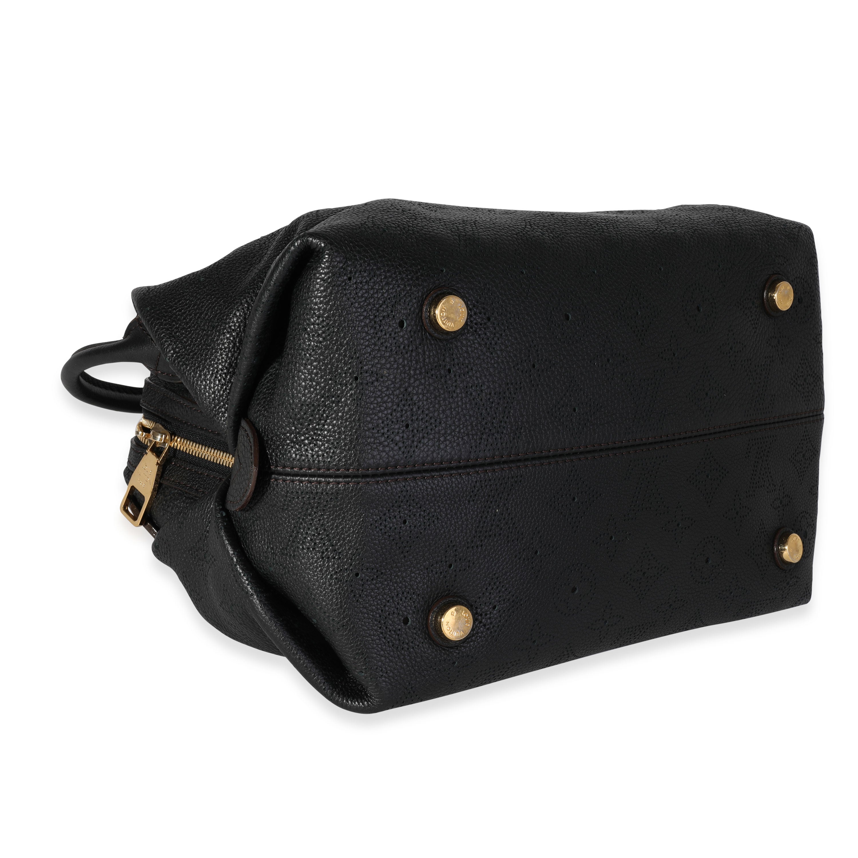 Louis Vuitton Louis Vuitton Black Mahina Leather Galatea PM
