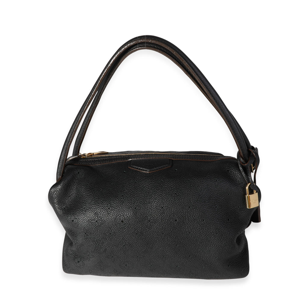 Louis Vuitton Louis Vuitton Black Mahina Leather Galatea PM