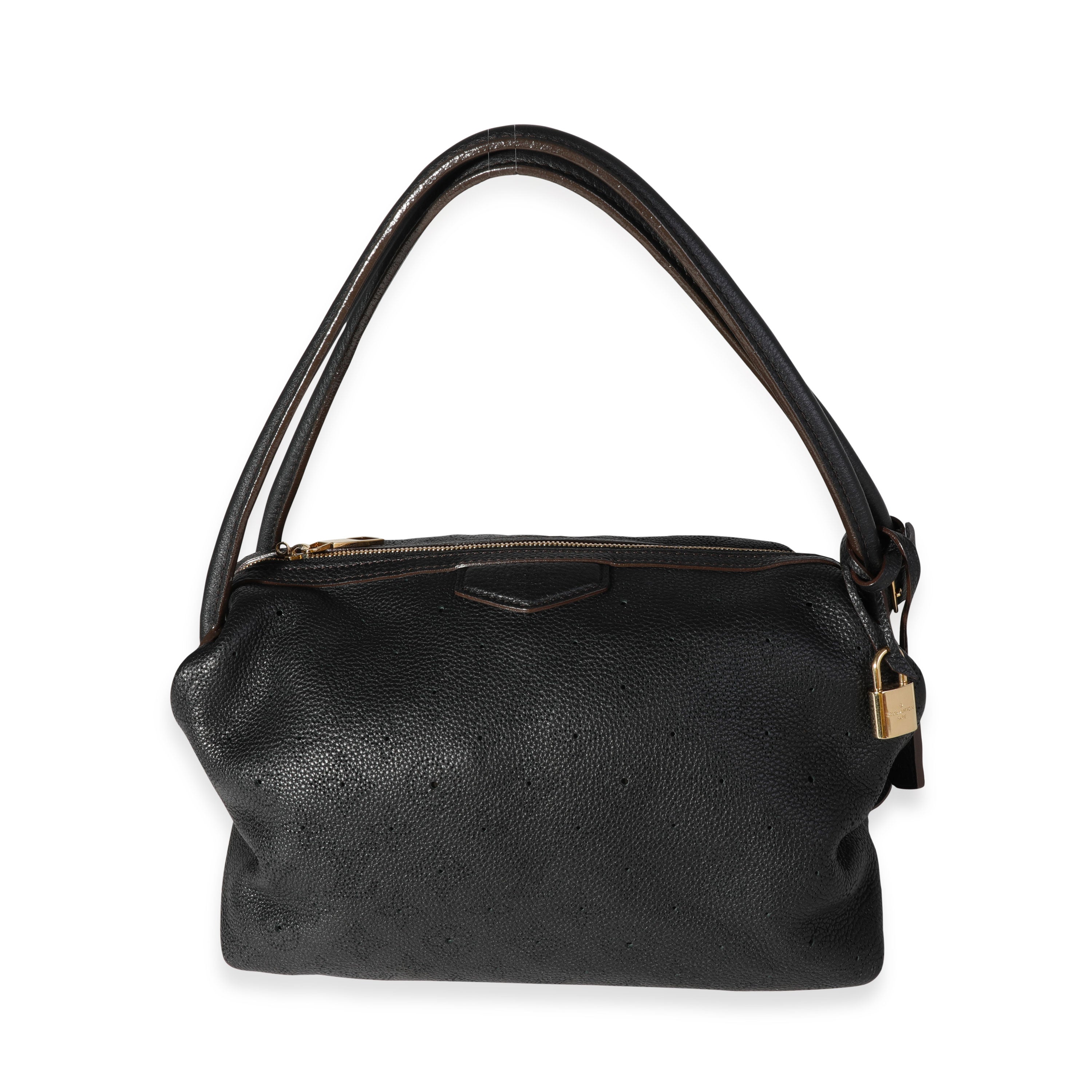 Louis Vuitton Louis Vuitton Black Mahina Leather Galatea PM